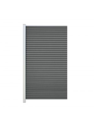 Halbes WPC Rhombuszaun-Feld 90x180 cm in Anthrazit &ndash; ideal f&uuml;r flexible Zaunl&ouml;sungen, als Abschluss oder Teilst&uuml;ck. Pflegeleicht & langlebig.