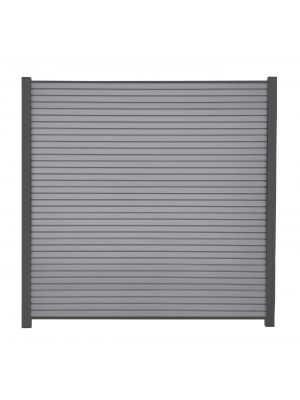 WPC Rhombuszaun-Feld 180x180 cm in Steingrau &ndash; moderner Sichtschutz mit blickdichter Rhombusoptik f&uuml;r Garten und Terrasse