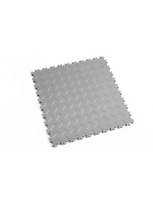 PVC Fliese Riffelblech - grau
