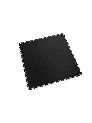 PVC Fliese Noppenoptik - schwarz