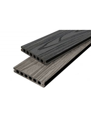 WPC coextrudierte Terrassendielen Komplettangebot - schwarz / grau