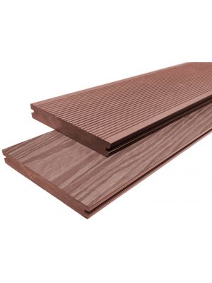 WPC massiv Terrassendielen Komplettangebot - Redwood Braun
