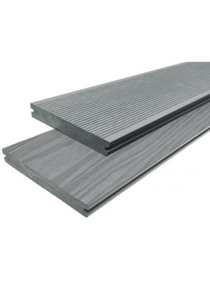 WPC massiv Terrassendielen Komplettangebot - steingrau