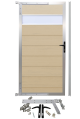 WPC Systemzaun Gartentür – Sandbeige