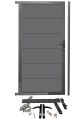 WPC Systemzaun Gartentür - Anthrazit XL Paneele