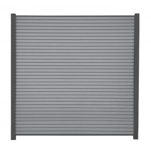 WPC Rhombuszaun-Feld 180x180 cm in Steingrau – moderner Sichtschutz mit blickdichter Rhombusoptik für Garten und Terrasse