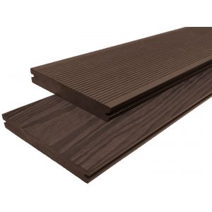 WPC massiv Terrassendielen Komplettangebot - chocolate braun