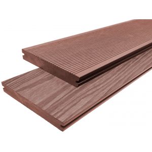 WPC massiv Terrassendielen Komplettangebot - Redwood Braun