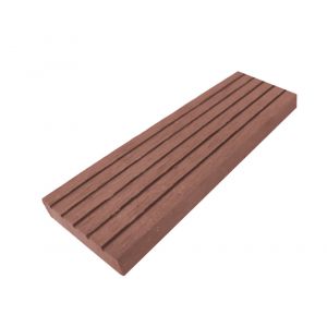 WPC Flachleiste massiv redwood braun- Riffelung
