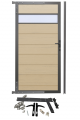 WPC Systemzaun Gartentür – Sandbeige - Dekor
