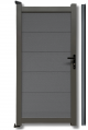 WPC XL Gartentür SYSTEM -  Anthrazit / AZ