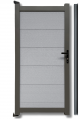 WPC XL Gartentür SYSTEM -  Steingrau / AZ