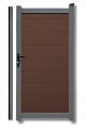 WPC Gartentür SYSTEM Massiv - Chocolate braun / Anthrazit