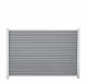 WPC Rhombuszaun 180x120 cm in Steingrau – mit Pfosten in Silber, moderne Rhombusoptik als stilvoller Sichtschutz