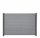 WPC Rhombuszaun 180x120 cm in Steingrau – mit Pfosten in Anthrazit, moderne Rhombusoptik als stilvoller Sichtschutz