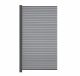 WPC Rhombuszaun Halbfeld 180x90 cm in Steingrau – mit Pfosten in Anthrazit, moderne Optik und ideal für flexible Zaunabschlüsse
