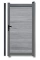 WPC Gartentür SYSTEM Massiv - Graumix / AZ