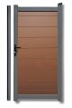 WPC Gartentür SYSTEM Massiv - Redwood braun / Anthrazit