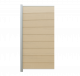 WPC Zaun Sichtschutz Steckzaun SYSTEM 90x180 cm - Sandbeige-Mix / Alu