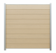 WPC Zaun Sichtschutz Steckzaun SYSTEM 180x180 cm - Sandbeige-Mix / Alu