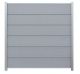 WPC XL Sichtschutz Steingrau - Zaunpfosten Aluminium