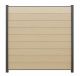WPC Zaun Sichtschutz Steckzaun SYSTEM 180x180 cm - Sandbeige-Mix / AZ