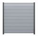 WPC Zaun Sichtschutz Steckzaun SYSTEM 180x180 cm - Steingrau / AZ