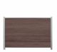 WPC Sichtschutz Choco-Mix - Zaunpfosten Aluminium