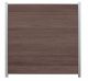 WPC Sichtschutz Choco-Mix - Zaunpfosten Aluminium