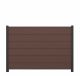 WPC Zaun Sichtschutz Steckzaun SYSTEM 180x120 cm - gebürstet - Chocolate / AZ