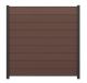 WPC Sichtschutz Chocolate - Zaunpfosten Aluminium
