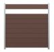 WPC Zaun Sichtschutz Steckzaun SYSTEM Dekor 180x180 cm - gebürstet - Chocolate / Alu