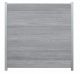 WPC Sichtschutz Grau-Mix - Zaunpfosten Aluminium