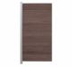WPC Sichtschutz Choco-Mix - Zaunpfosten Aluminium