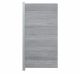 WPC Sichtschutz Grau-Mix - Zaunpfosten Aluminium