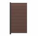 WPC Zaun Sichtschutz Steckzaun SYSTEM 90x180 cm - gebürstet - Chocolate / AZ
