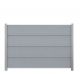 WPC XL Zaun Sichtschutz Steckzaun SYSTEM 180x120 cm - Steingrau / Alu