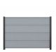 WPC XL Zaun Sichtschutz Steckzaun SYSTEM 180x120 cm - Steingrau / AZ