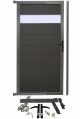 WPC Systemzaun Gartentür Glas - Anthrazit